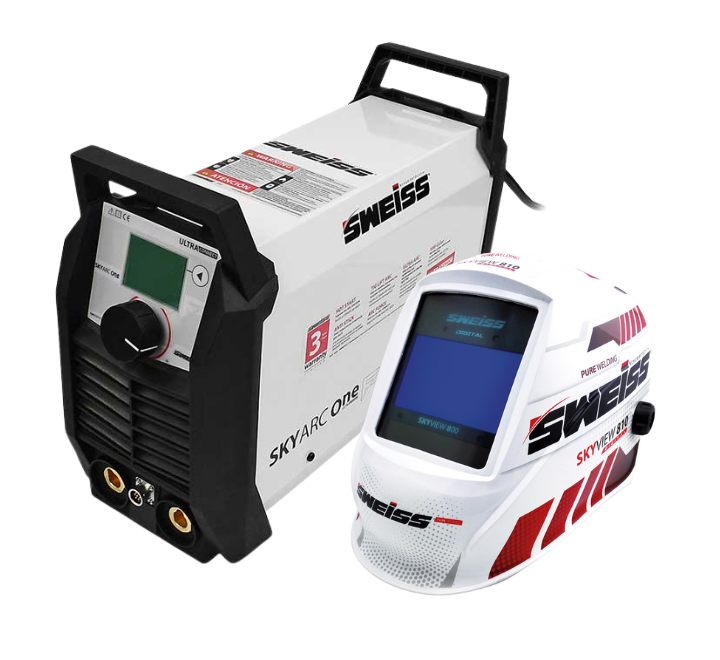 Máquina para Soldar 170 AMP SKYARC ONE FX-170A-110/220V Sweiss + Careta Electrónica Sweiss Skyview 810