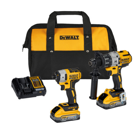 Taladro/Drill Percutor DCD996P2 + Atornillador de Impacto DCF887 + 5 AH DeWalt