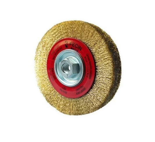 Cepillo Circular Latonado 4-1/2" x 5/8-11 Fecin
