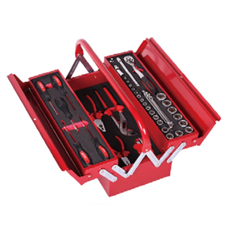 Caja de Herramientas Plegable 3 Gavetas 18" 48 Piezas | Big Red