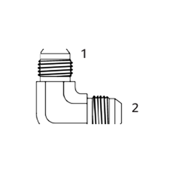 Imagen referencial - Adaptador hidraulico Continental (diagrama tecnico oficial). Ver ficha tecnica para las roscas y tamano exacto del SKU.