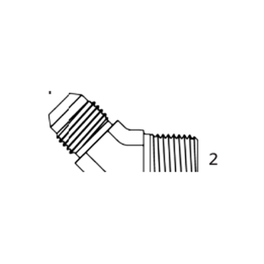 Imagen referencial - Adaptador hidraulico Continental (diagrama tecnico oficial). Ver ficha tecnica para las roscas y tamano exacto del SKU.