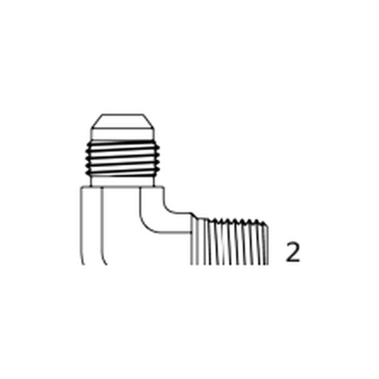 Imagen referencial - Adaptador hidraulico Continental (diagrama tecnico oficial). Ver ficha tecnica para las roscas y tamano exacto del SKU.