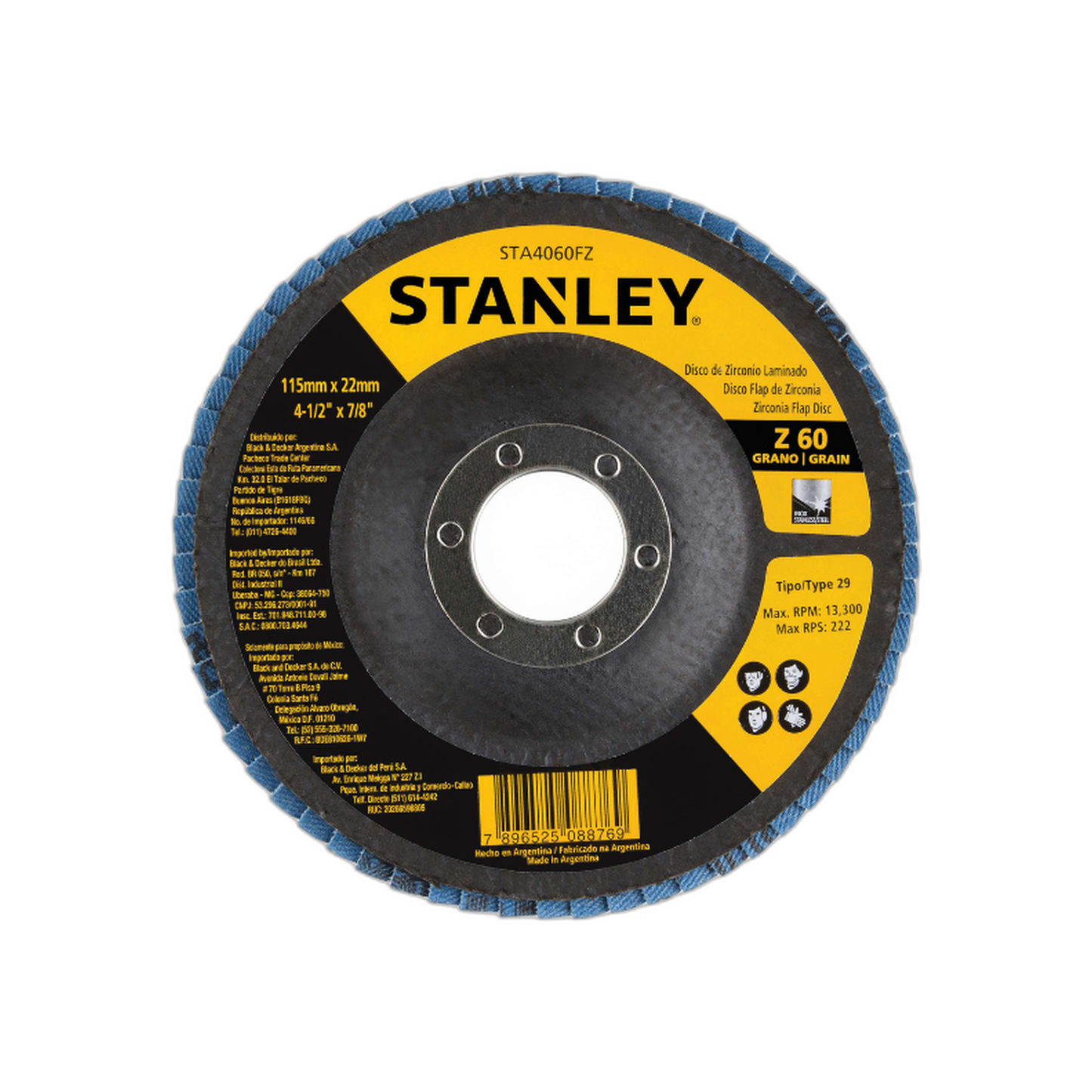 Disco Desbaste Laminado 4-1/2" Z60 | Stanley