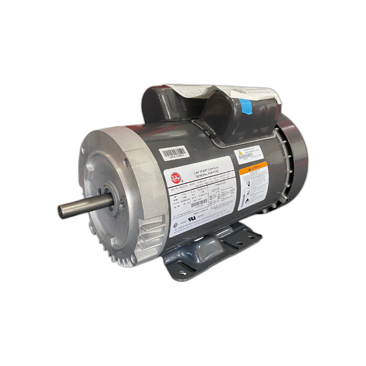Motor Electrico Monofasico 1-1/2 HP, 1725 Rpm, Frame 56HC, 115/208-230 V, Tefc | US Motors