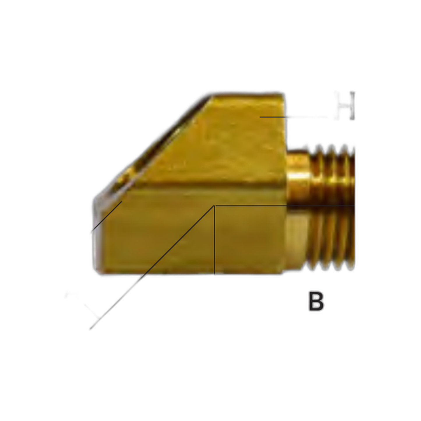 Conexion de Bronce SAE 45 Macho 1/4" Nptf Macho 1/4" Codo de 45 | Continental