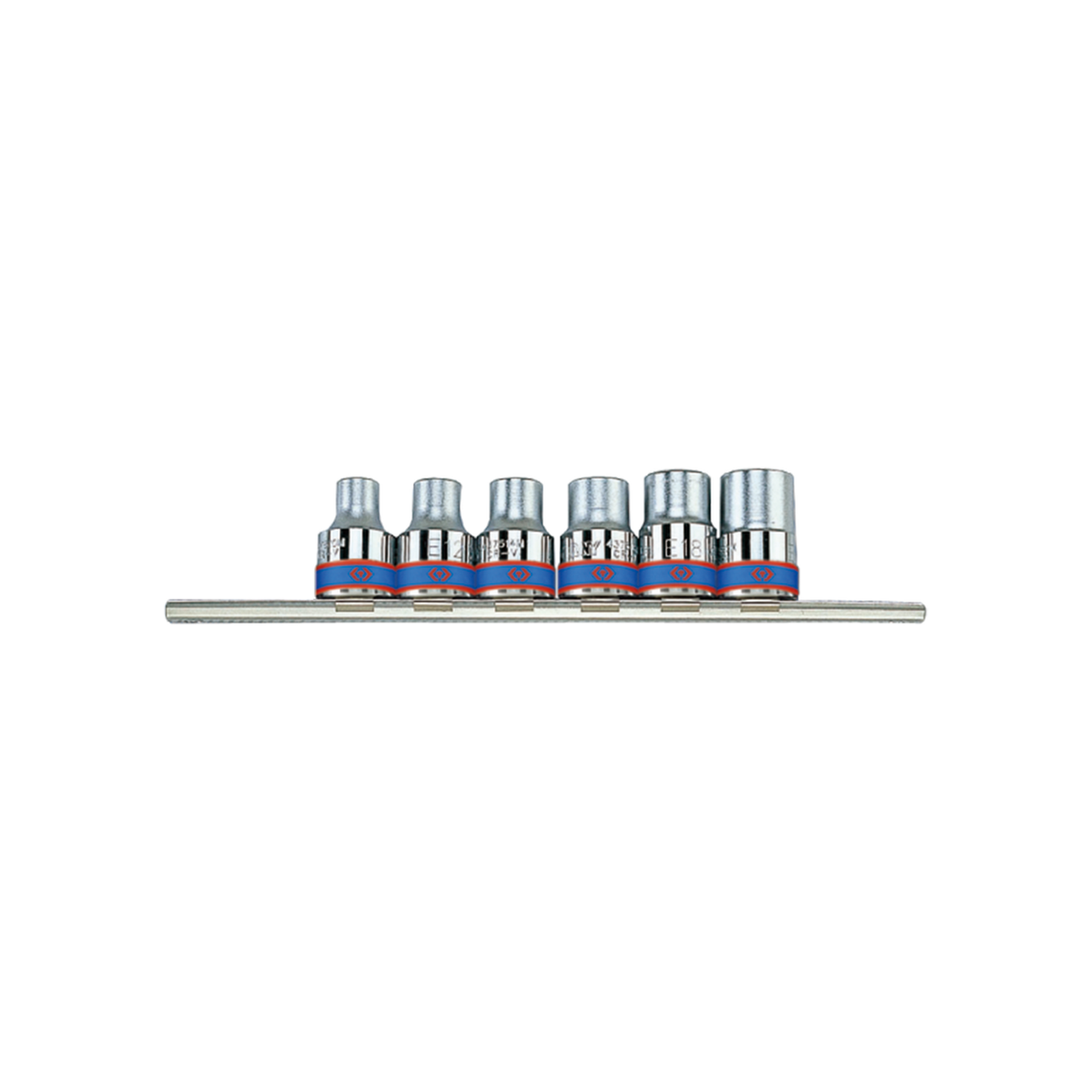 Juego de Socket Torx Hembra Estándar 1/2" E10-E20 con Riel 6 Piezas | King Tony