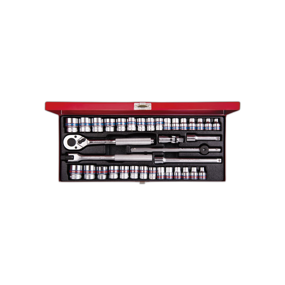 Juego de Socket 3/8" 6-22 mm y 1/4"-7/8" 12 Puntas 36 Piezas | King Tony