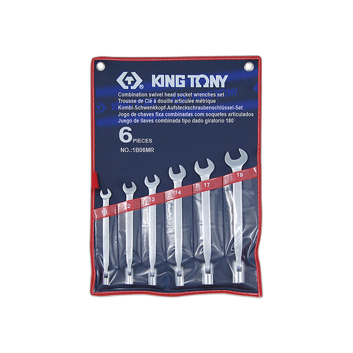 Juego de Llave Combinada de Vaso Flexible 6 Piezas 10-19 mm | King Tony