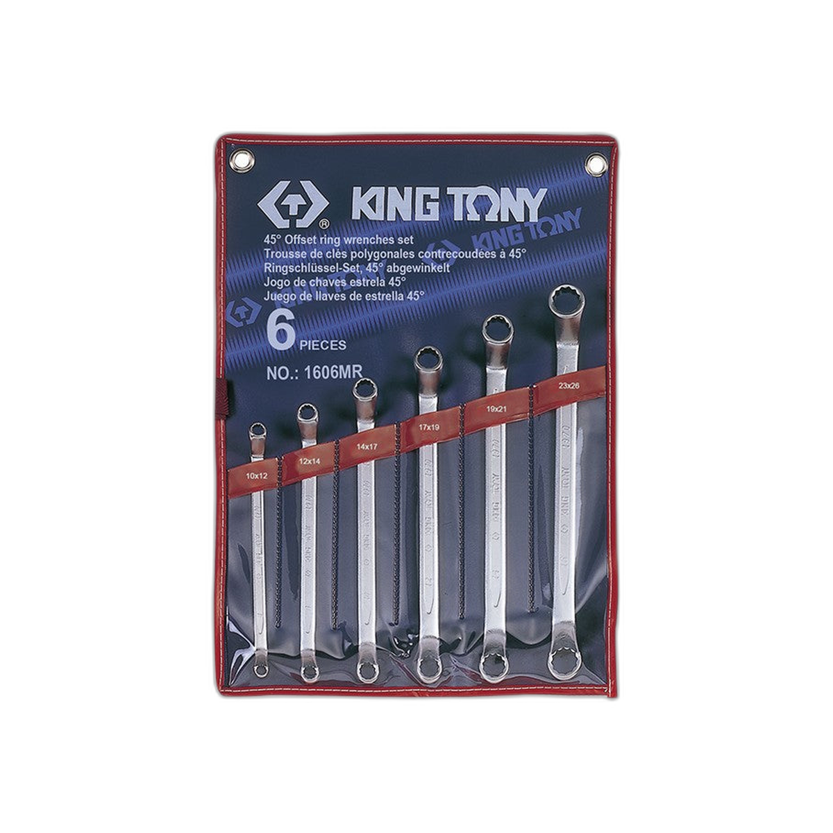Juego de Llave Acodada 45 6 Piezas 10-26 mm | King Tony
