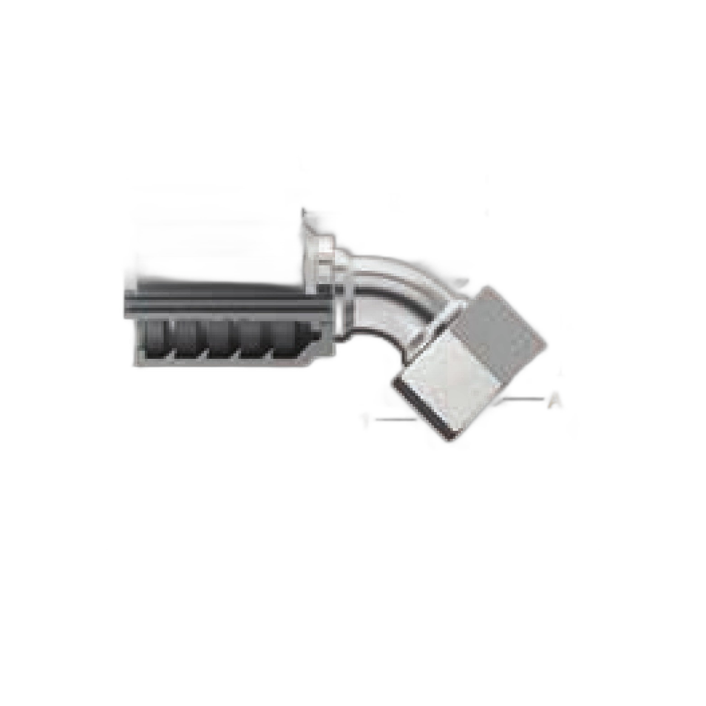 Conexión Hid. Din 24 Serie Ligera Hembra Giratoria Codo 45 2_1/4" Para Manguera 1" | Continental