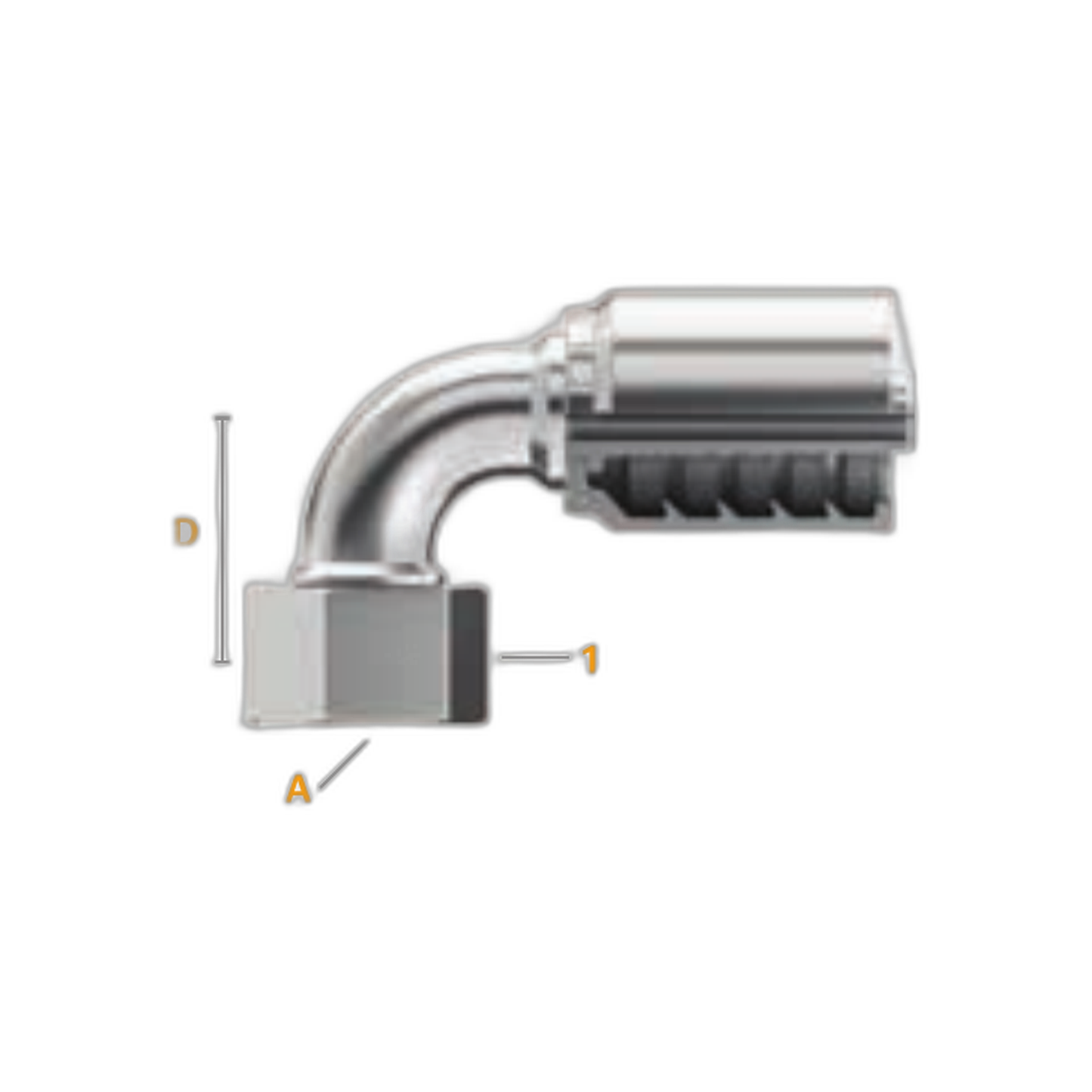 Conexión Hid. Bspp Hembra Giratoria Codo 90 3/4" Para Manguera 3/4" | Continental