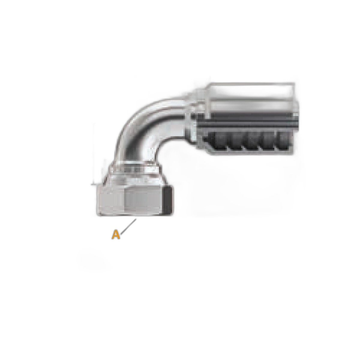 Conexión Hid. SAE 45 Hembra Giratoria Codo 90 3/8" Para Manguera 3/8" | Continental