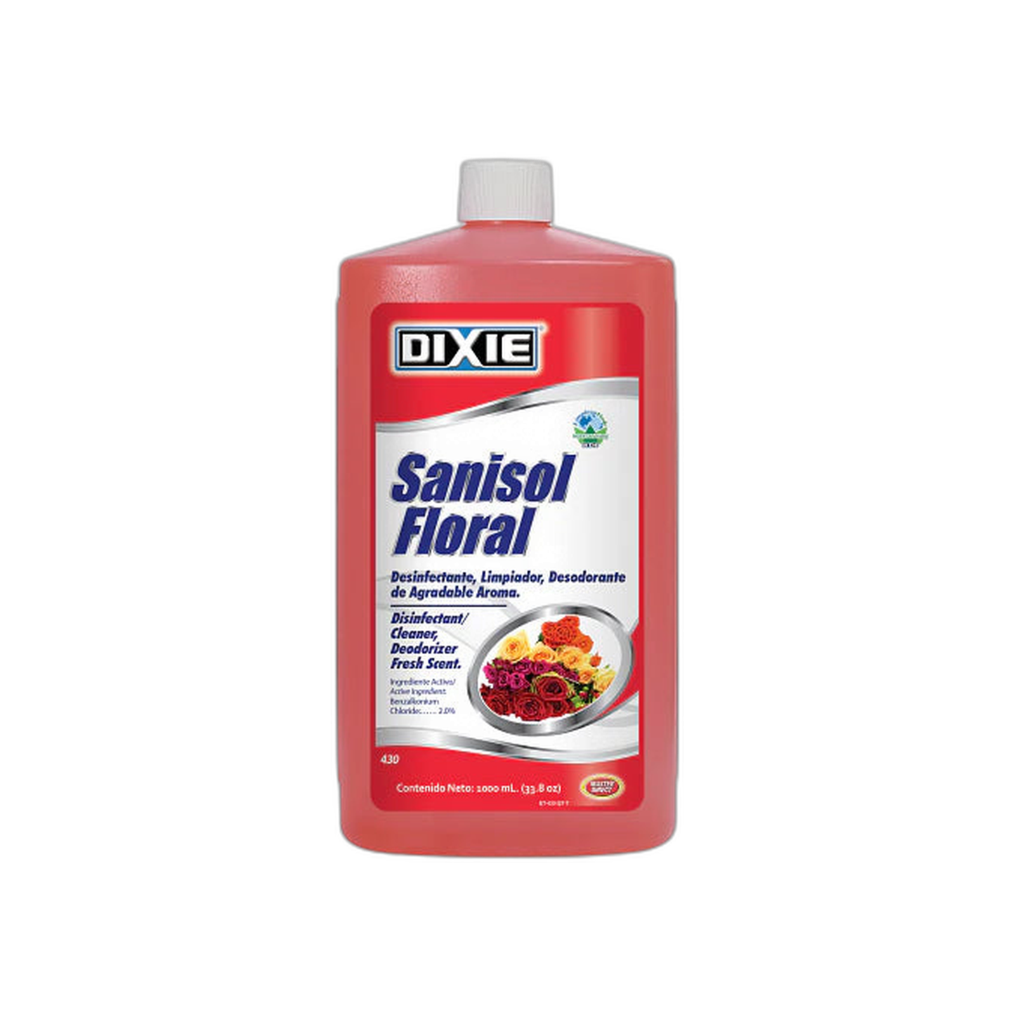 Desinfectante Sanisol Floral en Botella de 33.8 Oz 1 Litro