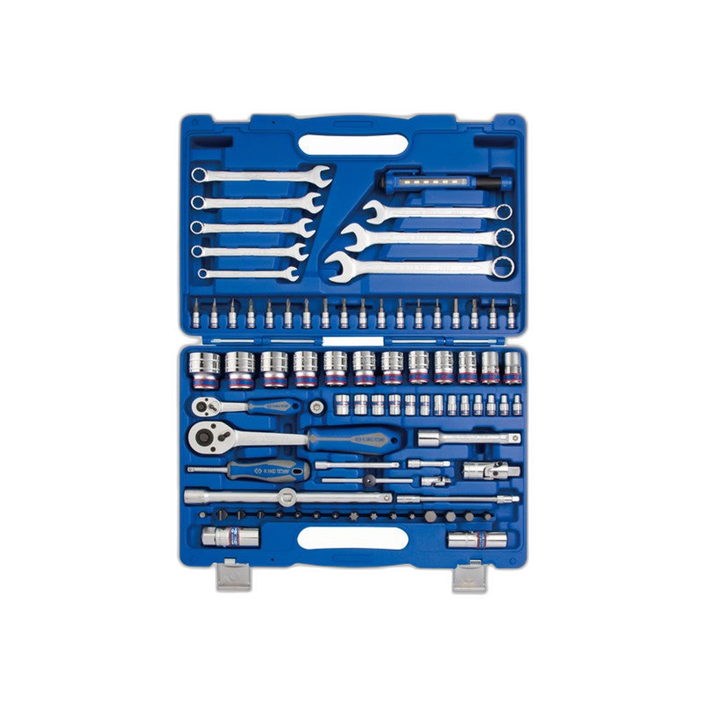 Juego de Socket 6Pt 1/4" + 1/2" y Herramientas 83 Piezas | King Tony