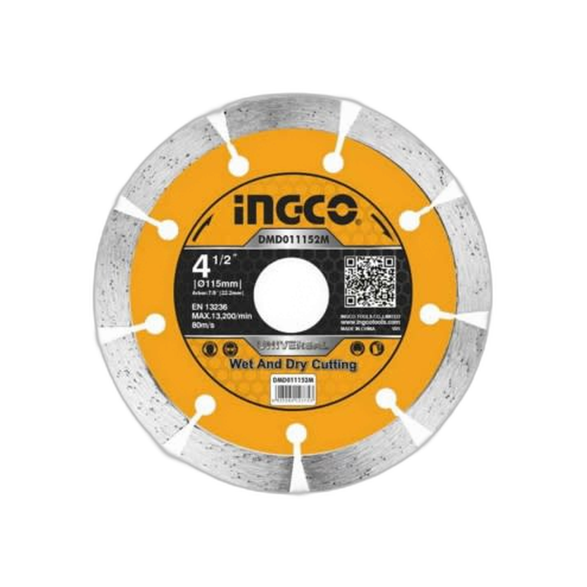Disco Corte para Concreto 4-1/2" (Set 10 Piezas) | Ingco