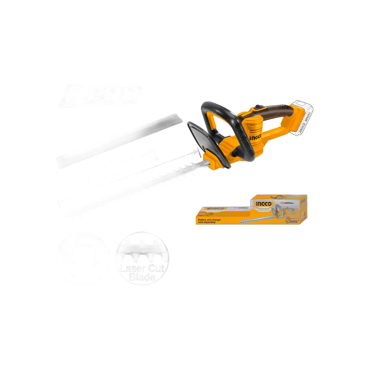 Sierra para Arbusto de Batería 18" 20V 1400 RPM | Ingco