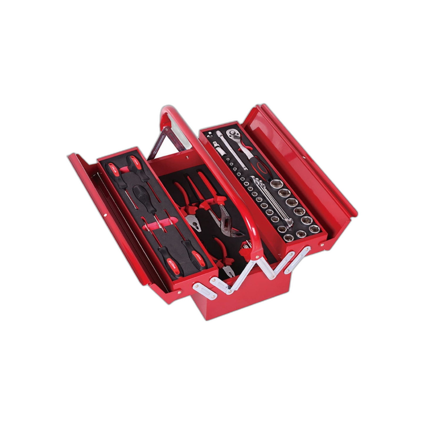 Caja de Herramientas Plegable 3 Gavetas 18" 48 Piezas | Big Red