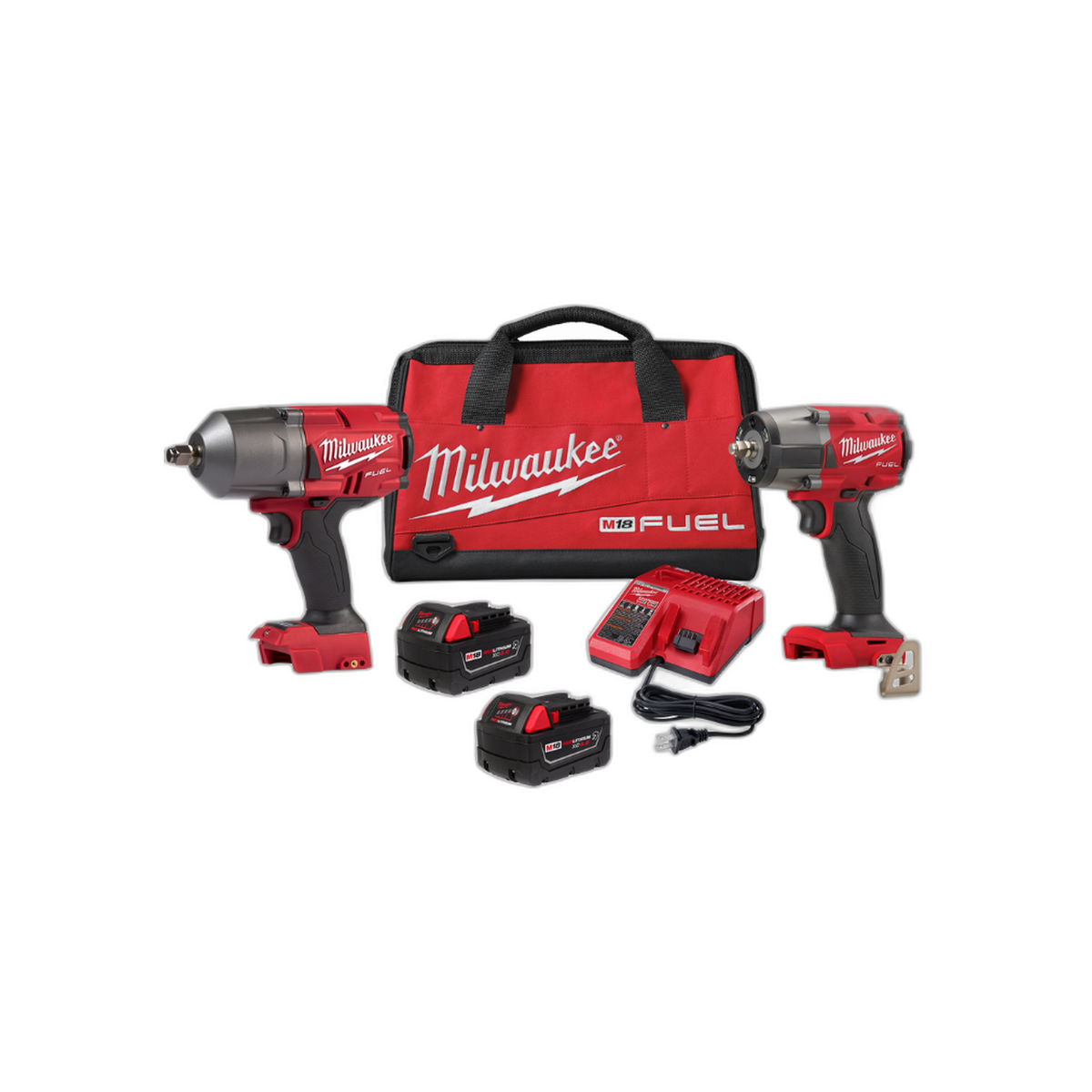 Pistola de Impacto 1/2" + Pistola 3/8" Desnuda 18 V 2 Baterías + Cargador | Milwaukee