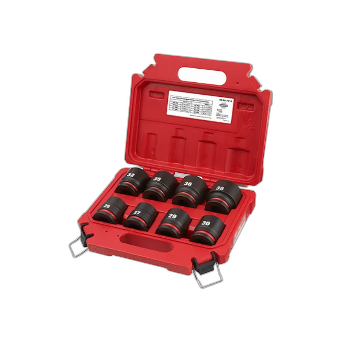 Juego de Socket Impacto Corto 3/4" 26-38 mm 6PT 8 Piezas | Milwaukee