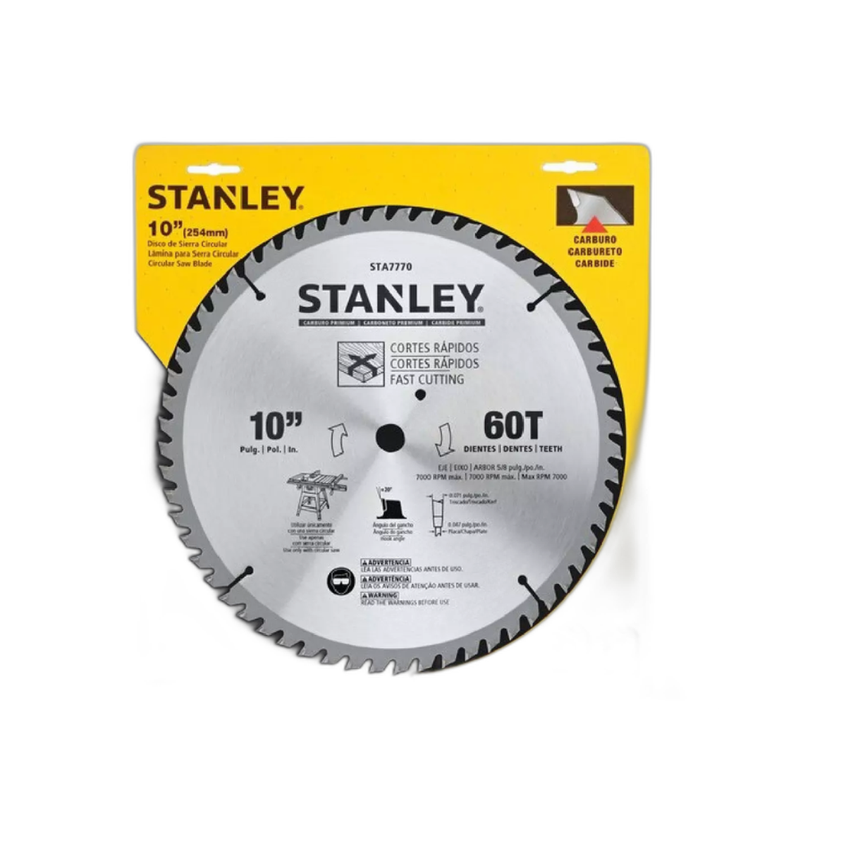Disco Corte Madera 10" x 60D | Stanley