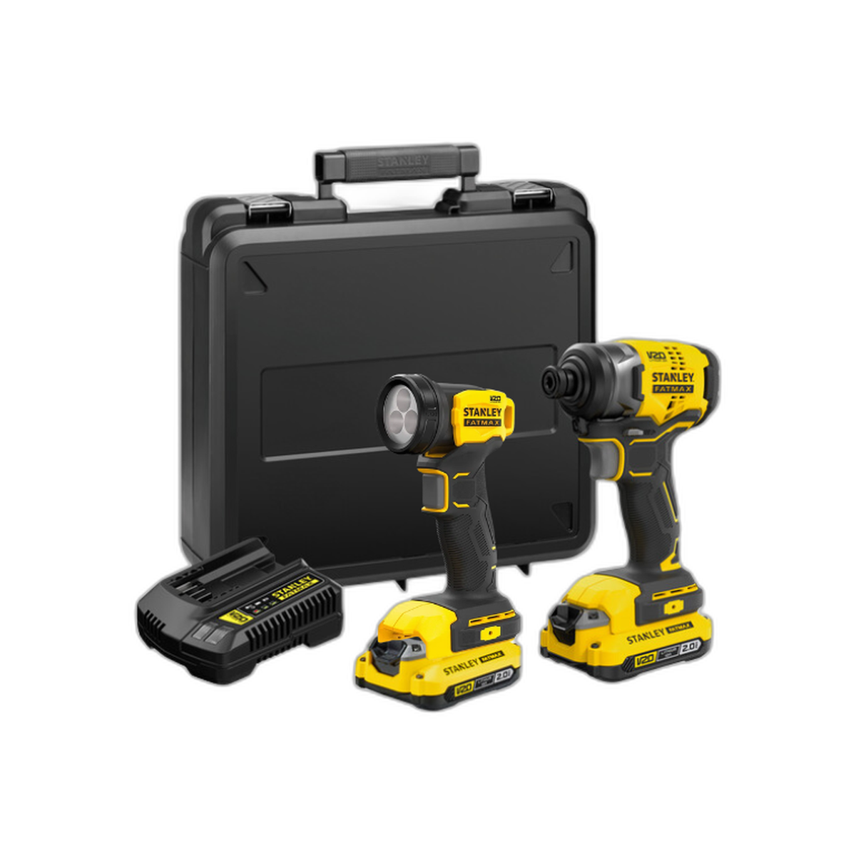 Atornillador Impacto 1/4" 20 V 0-2000 RPM 100 Nm 50-60 Hz + Lámpara | Stanley