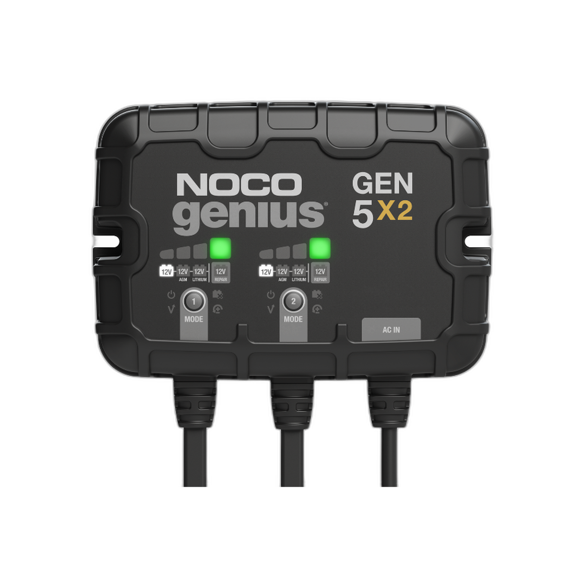 Cargador de Batería Inteligente Marino de 2 Bancos 12 V 10 AMP | Noco