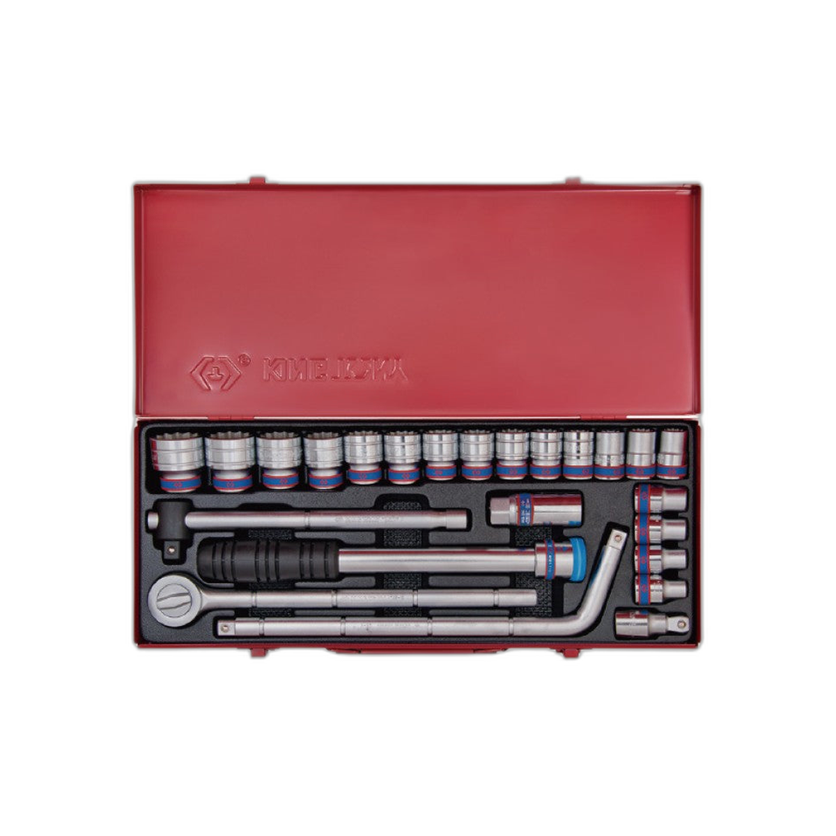Juego de Socket 1/2" de 8-32 mm + Ratchet Telescópico 24 Piezas | King Tony