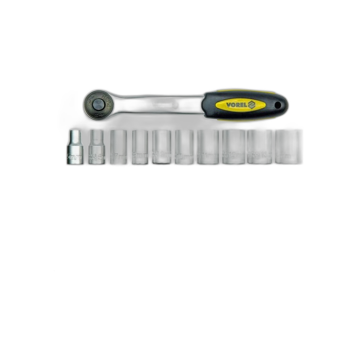 Juego de Socket 1/2" y Ratchet 11 Piezas 10-24 mm | Vorel