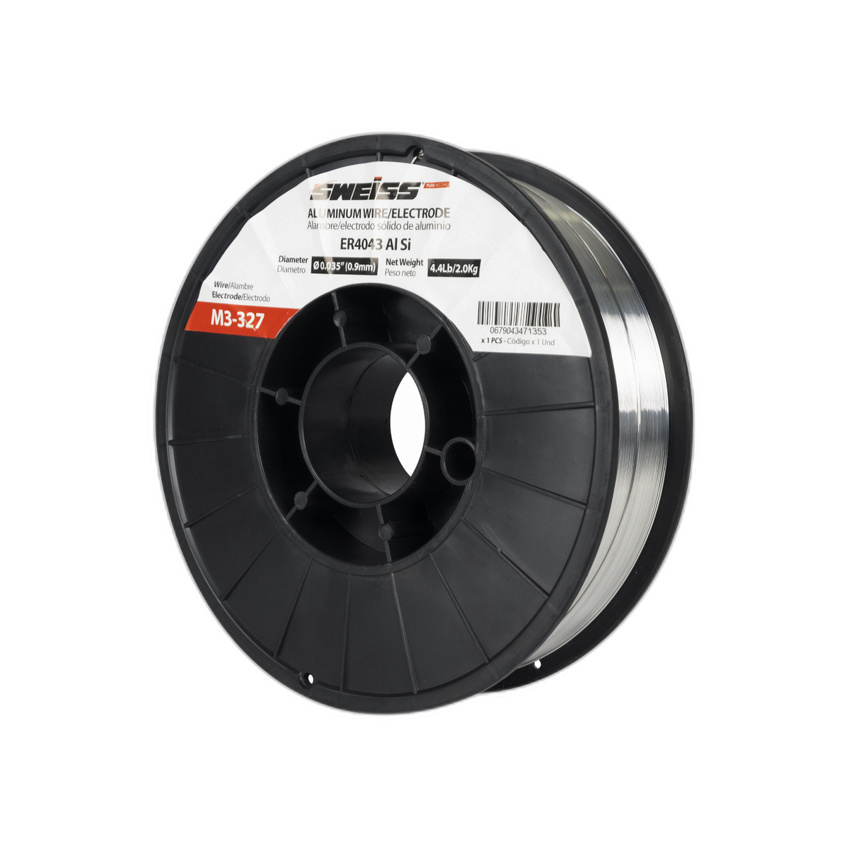 Rollo Soldadura MIG Alambre aluminio 0.035" 0.9 mm 10 libras Sweiss | Genérico