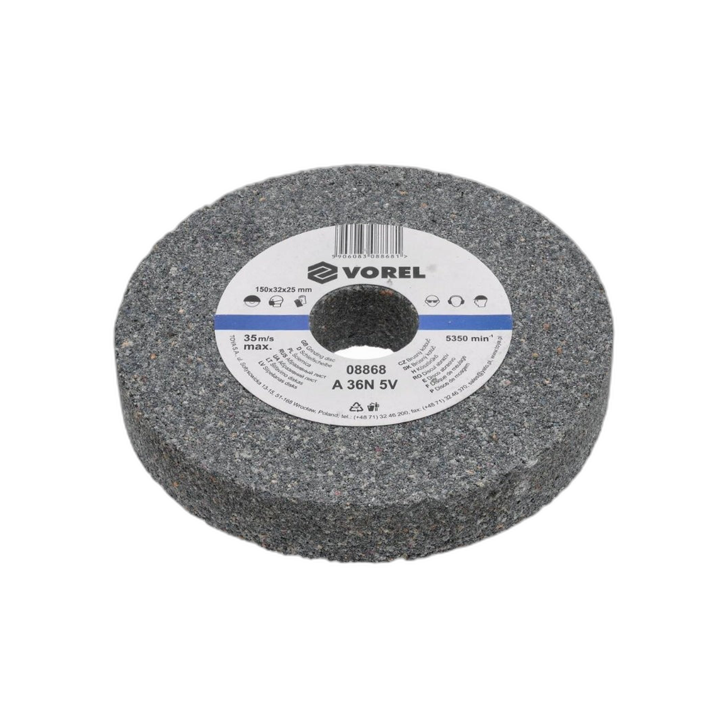Piedra Esmeril A36 6" x 3/4" x 1-1/4" | Vorel
