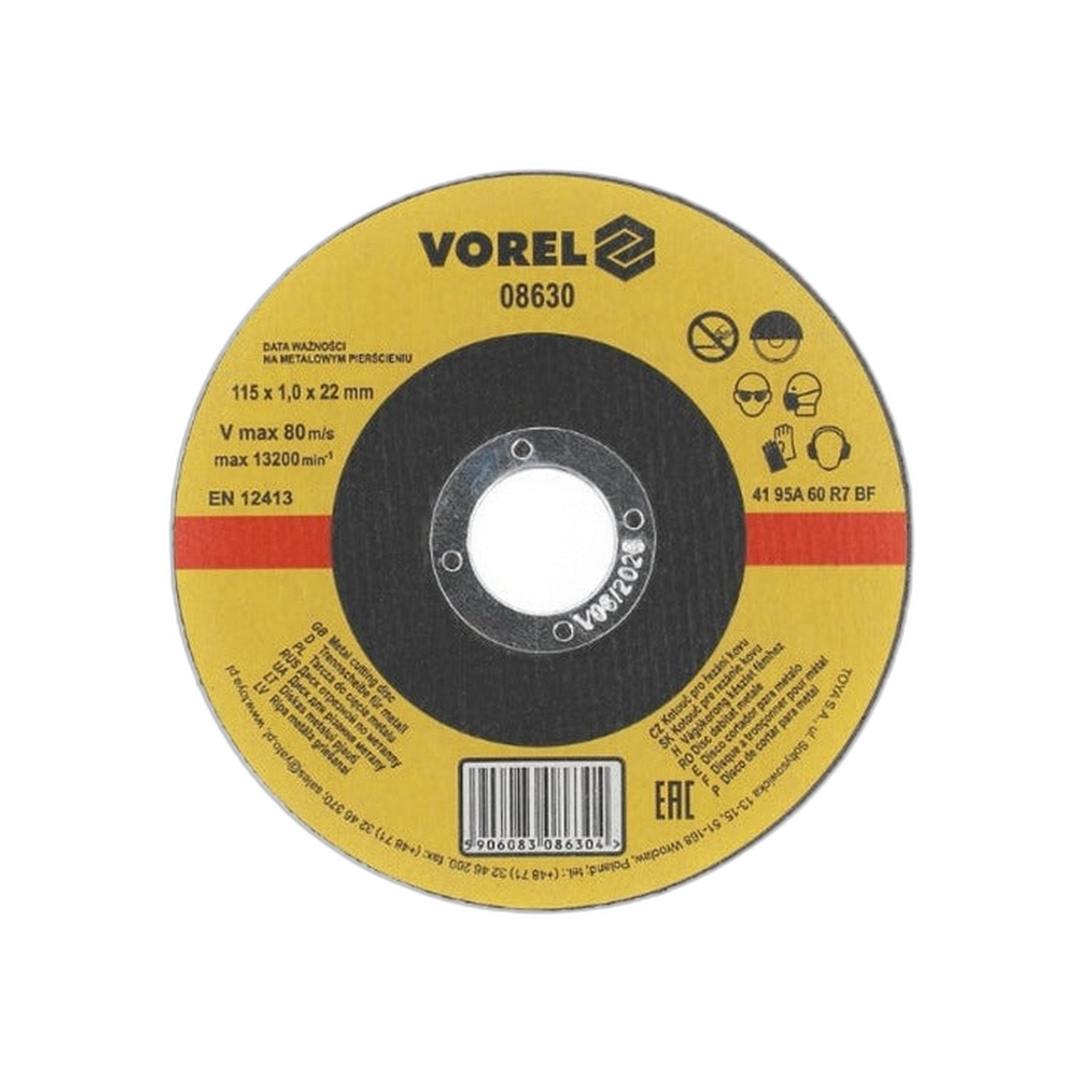 Disco Corte Metal Delgado 4-1/2" x 0.4 x 7/8" | Vorel