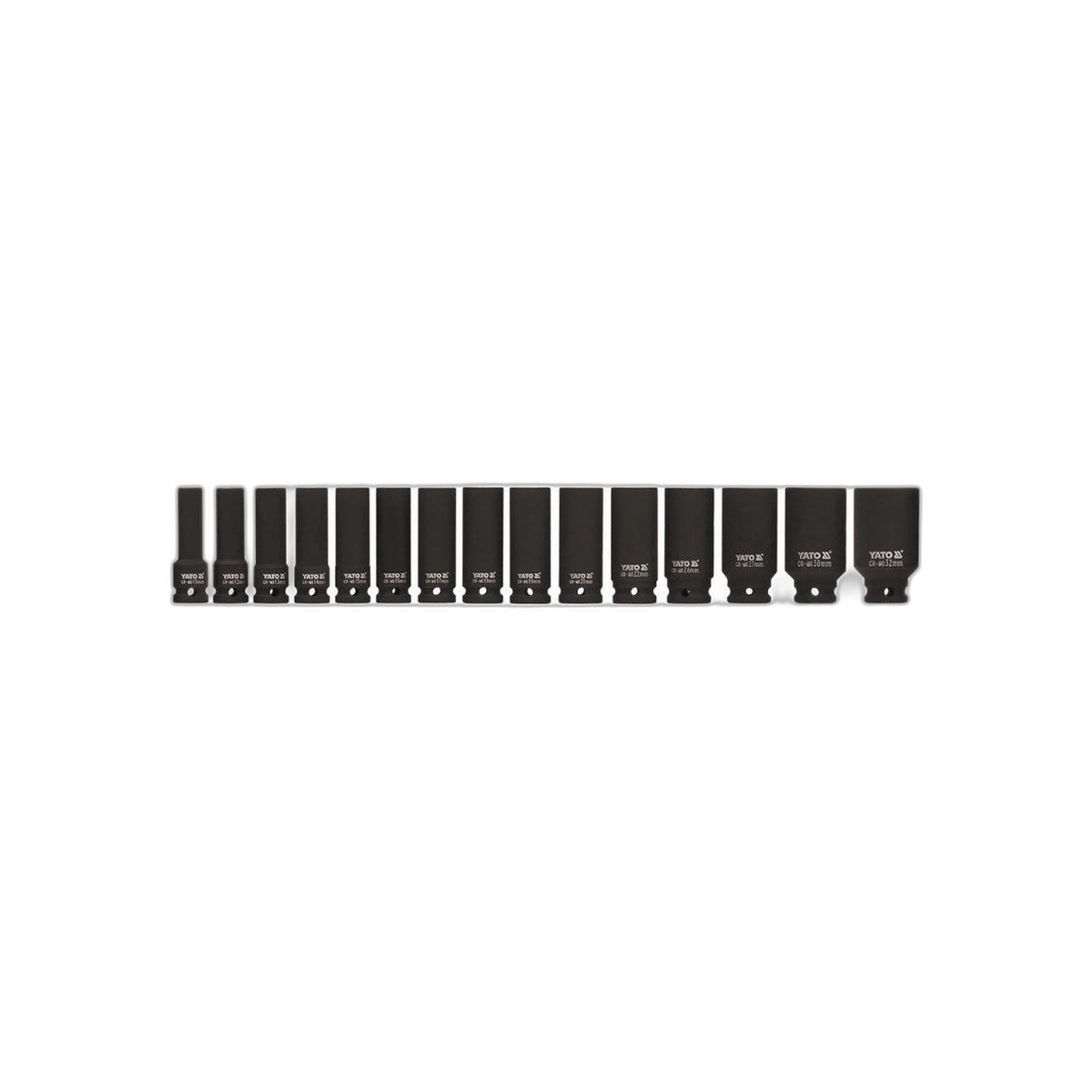 Juego de Socket Impacto Largo 1/2" 10-32 mm 15 Piezas | Yato