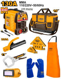 Combo Máquinas de Soldar y Accesorios 8 piezas - Soldadura y Accesorios - INGCO