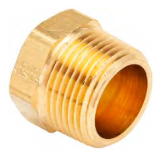 Conexion de Bronce Purga NPTF Macho 1/4" Continental/G.Year - Tapon Hex Hueco - imagen referencial