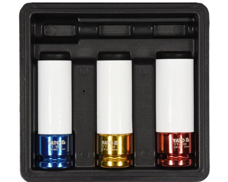 Imagen de Jgo Socket 1/2 Para Rueda 17,19,21mm 3Pc - HT automotriz e industrial