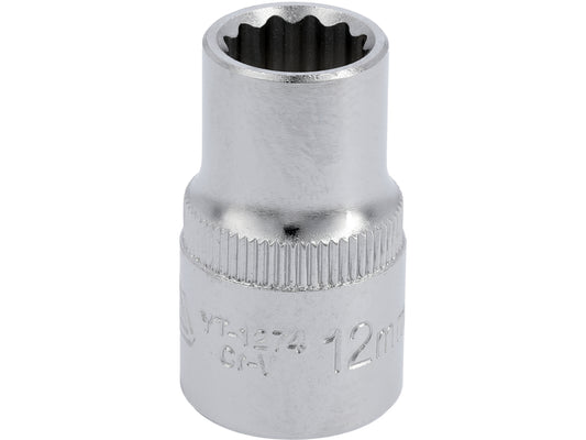 Socket Corto 1/2" x 12 mm 12 Puntas Yato YT-1274 - foto oficial fabricante