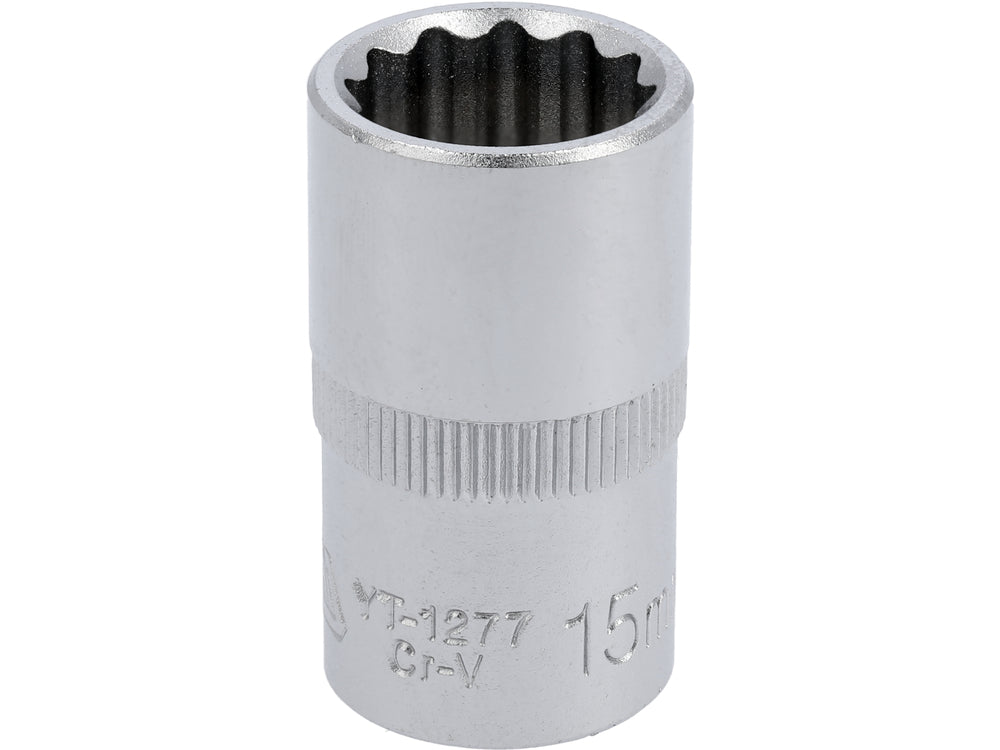 Socket Corto 1/2" x 15 mm 12 Puntas YATO YT-1277 - foto oficial fabricante