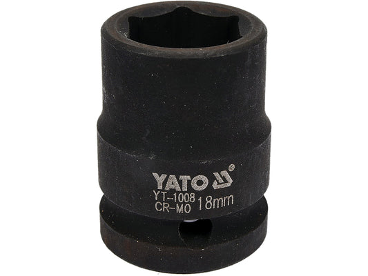 Socket de Impacto Corto 1/2" x 18 mm 6 Puntas Yato YT-1008 - foto oficial fabricante