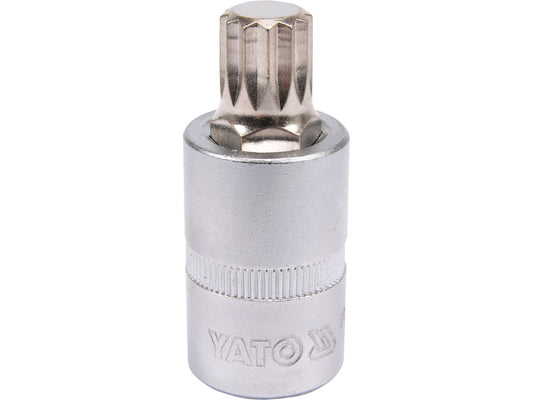 Socket Corto con Punta 12 Estría 1/2" x 14 mm Yato YT-04345 - foto oficial fabricante