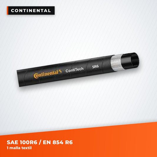 Manguera hidráulica Continental SAE 100R6 / EN 854 R6, 1 malla textil
