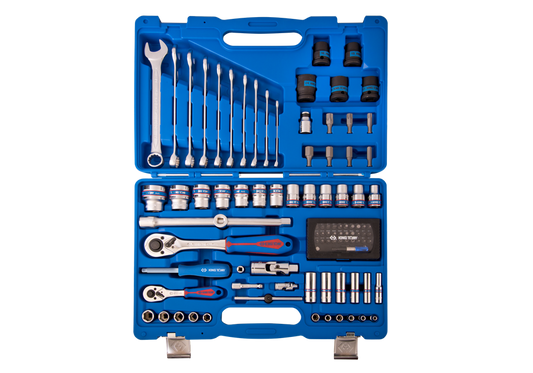 Juego de Herramientas Dr. 1/4" y 1/2" 96 Piezas King Tony