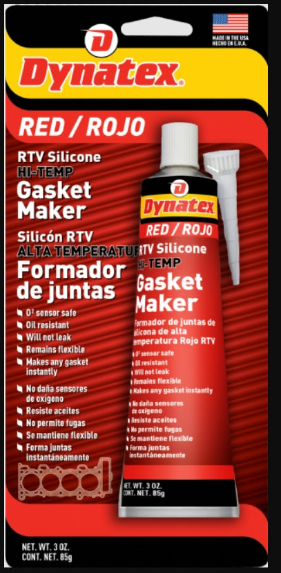 Silicona Roja RTV Blister 85g | DYNATEX