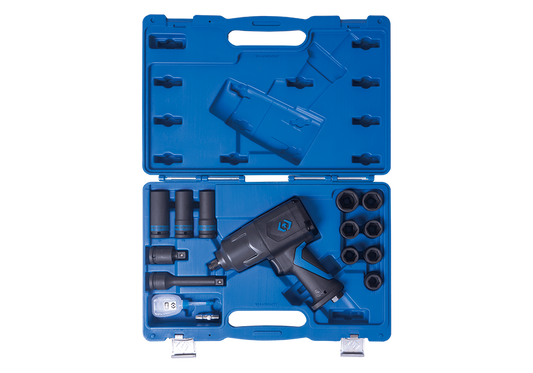 Pistola de Impacto 1/2" 1000 Libras/ft y Sockets de Impacto 15 Piezas King Tony