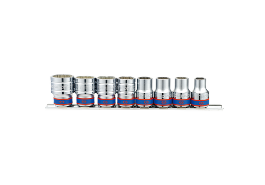 Juego de Socket 1/2" 10-22 mm 6 Puntas 8 Piezas King Tony