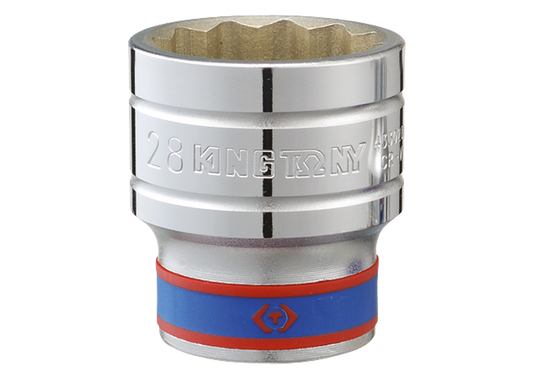 Socket Corto 1/2" x 30 mm 12 Puntas King Tony