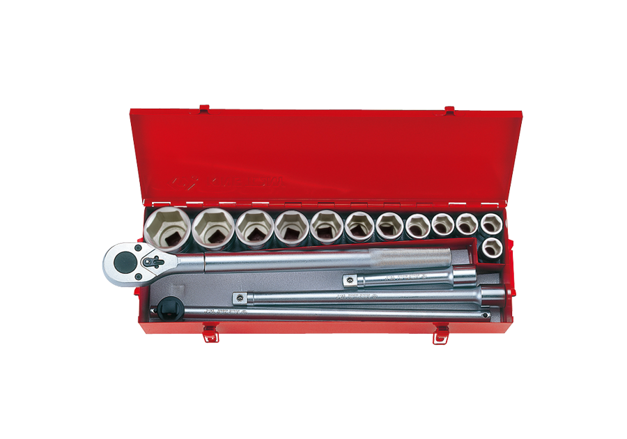 Juego de Socket 3/4" 21-50 mm 6 Puntas 16 Piezas King Tony