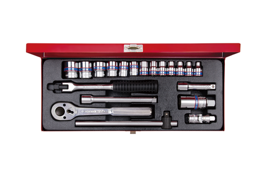 Juego de Socket 3/8" 6-23 mm 6 Puntas 20 Piezas King Tony