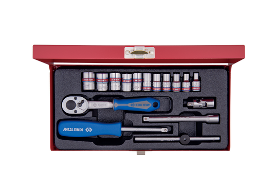 Juego de Socket 1/4" 5/32"-1/2" 6 Puntas 16 Piezas King Tony