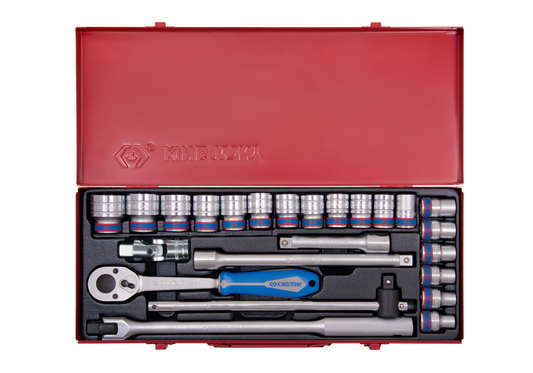 Juego de Socket 1/2" 8-32 mm 6 Puntas 24 Piezas King Tony